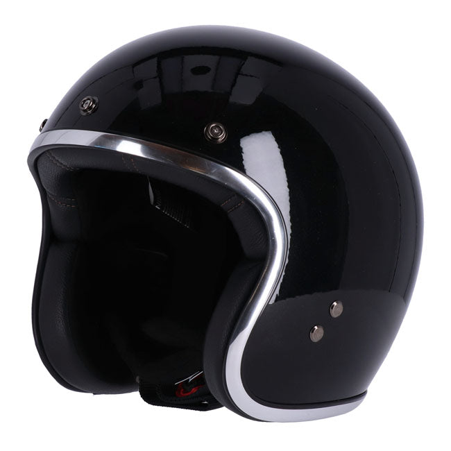 13 And A Half Magazine Skull Bucket Open Face Helmet Black FREE 1 YEAR Returns, FREE UK Delivery | ThrottleChimp