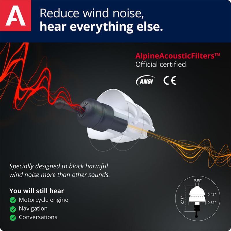 Alpine Motosafe Tour Earplugs White With Mini Grip FREE 1 YEAR Returns, FREE UK Delivery | ThrottleChimp