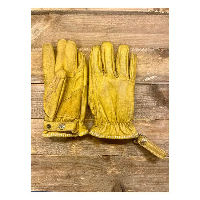 13 And A Half Magazine Loud Ride Leather Gloves Yellow