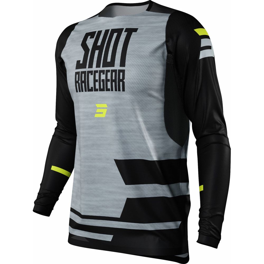 Shot Contact Jersey Loom Grey FREE 1 YEAR Returns, FREE UK Delivery | ThrottleChimp