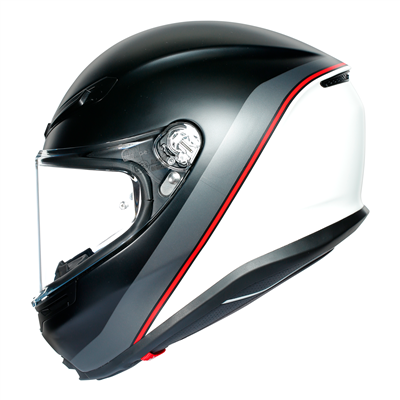 AGV K6 Minimal Pure Matt Black / White / Red