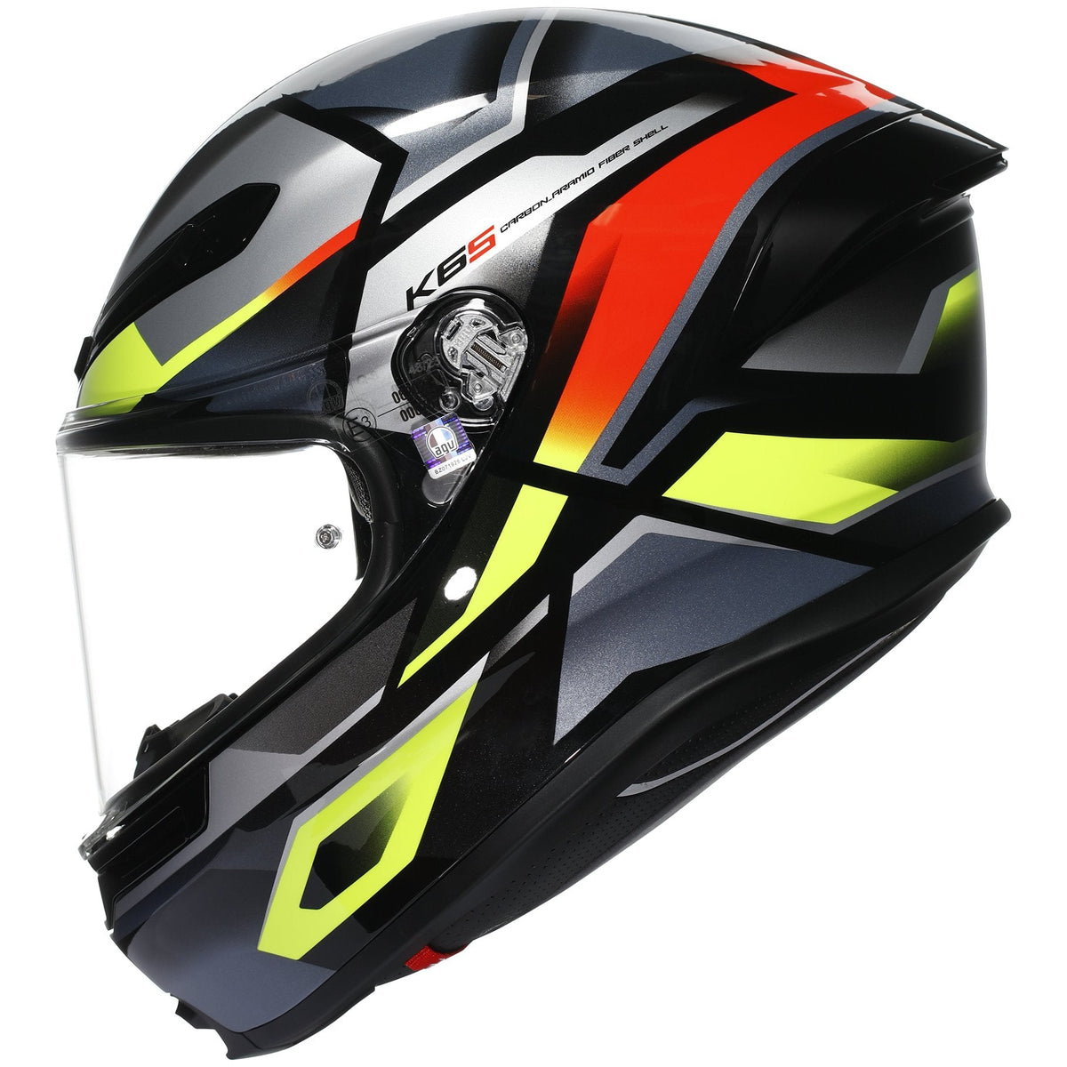AGV K6-S Erazer Black / Red / Fluo Yellow