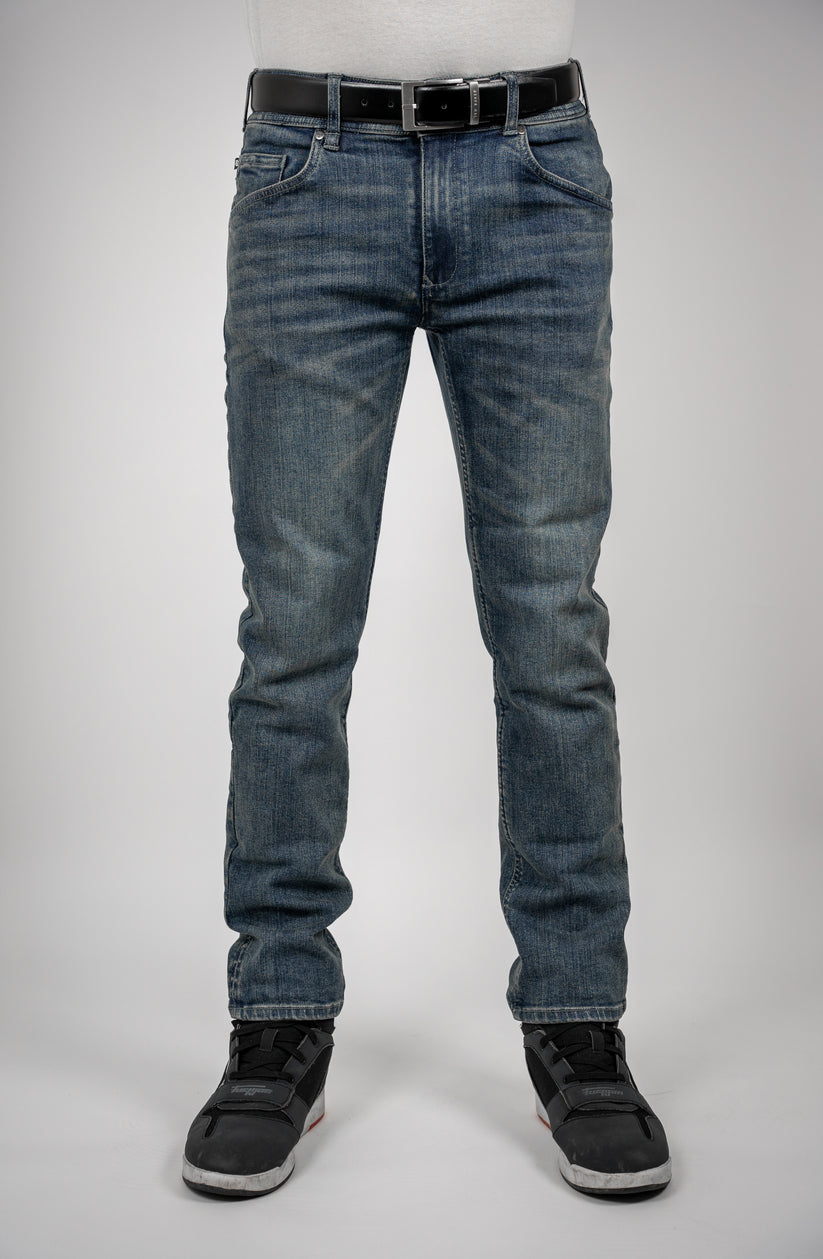 Bull-it Ajax Straight Fit Denim Jeans Steel Blue FREE 1 YEAR Returns, FREE UK Delivery | ThrottleChimp