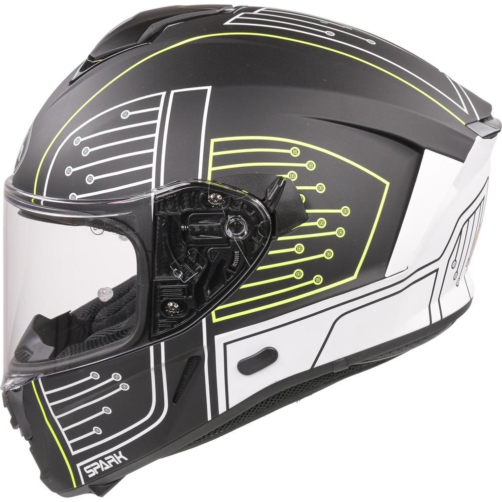 Airoh Spark Flow Full Face Helmet Matt Black Circuit FREE 1 YEAR Returns, FREE UK Delivery | ThrottleChimp