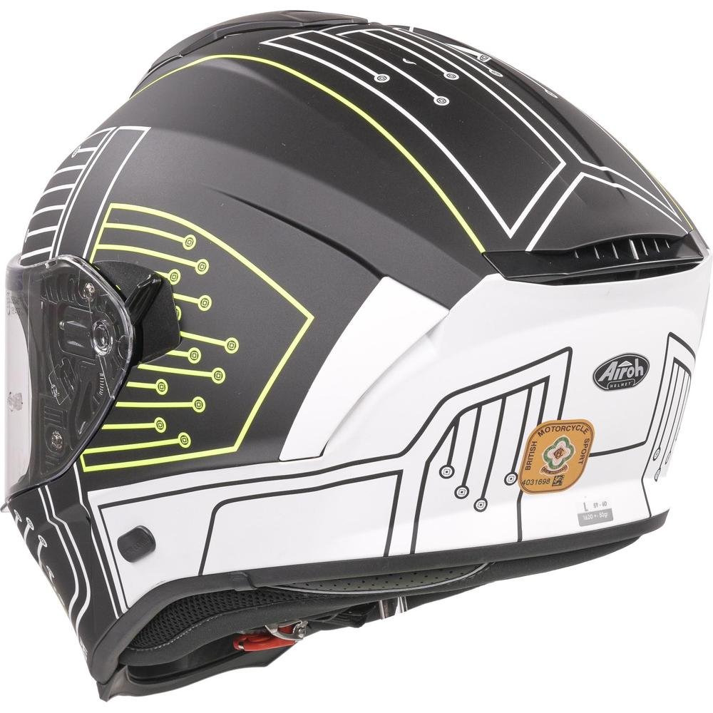 Airoh Spark Flow Full Face Helmet Matt Black Circuit FREE 1 YEAR Returns, FREE UK Delivery | ThrottleChimp
