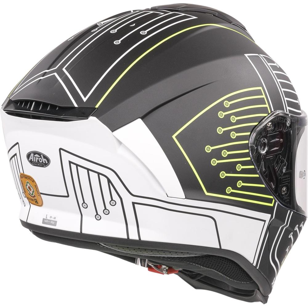 Airoh Spark Flow Full Face Helmet Matt Black Circuit FREE 1 YEAR Returns, FREE UK Delivery | ThrottleChimp