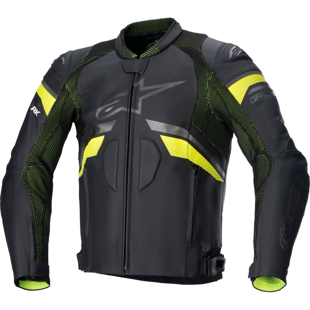 Alpinestars GP Plus R V3 Rideknit Leather Jacket Black / Fluo Yellow