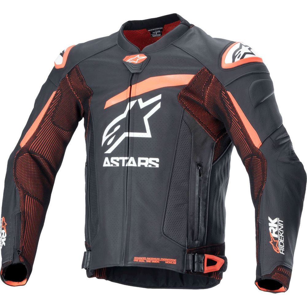 Alpinestars GP Plus R V4 Rideknit Leather Jacket Black / Fluo Red / White