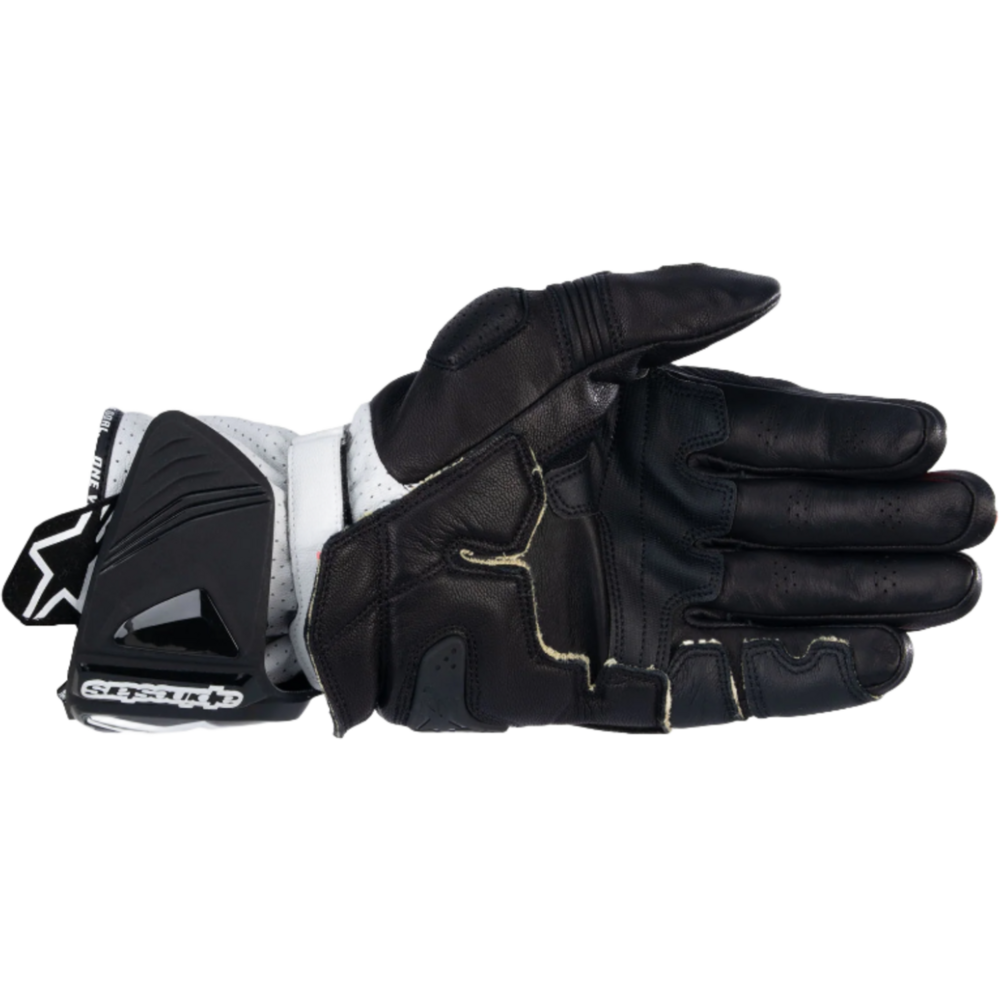 Alpinestars GP Pro R4 Leather Gloves Black / Fluo Red / White