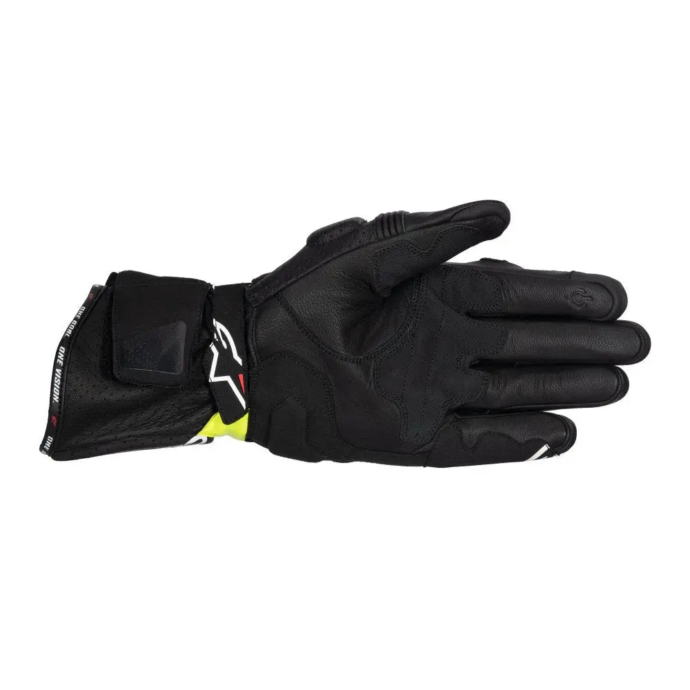 Alpinestars SP-3 Leather Gloves Black / Fluo Yellow / White