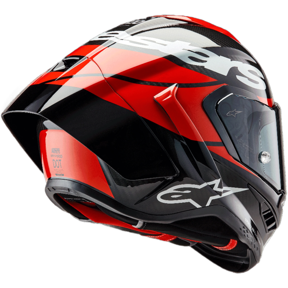 Alpinestars Supertech R10 Element ECE 06 / FIM Black / Carbon / Bright Red / Gloss White