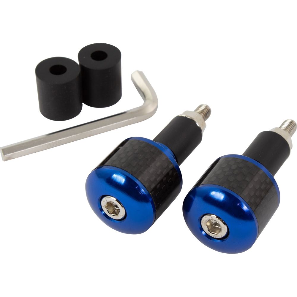 Bike It Bar Ends With Carbon Fibre Insert Blue FREE 1 YEAR Returns, FREE UK Delivery | ThrottleChimp