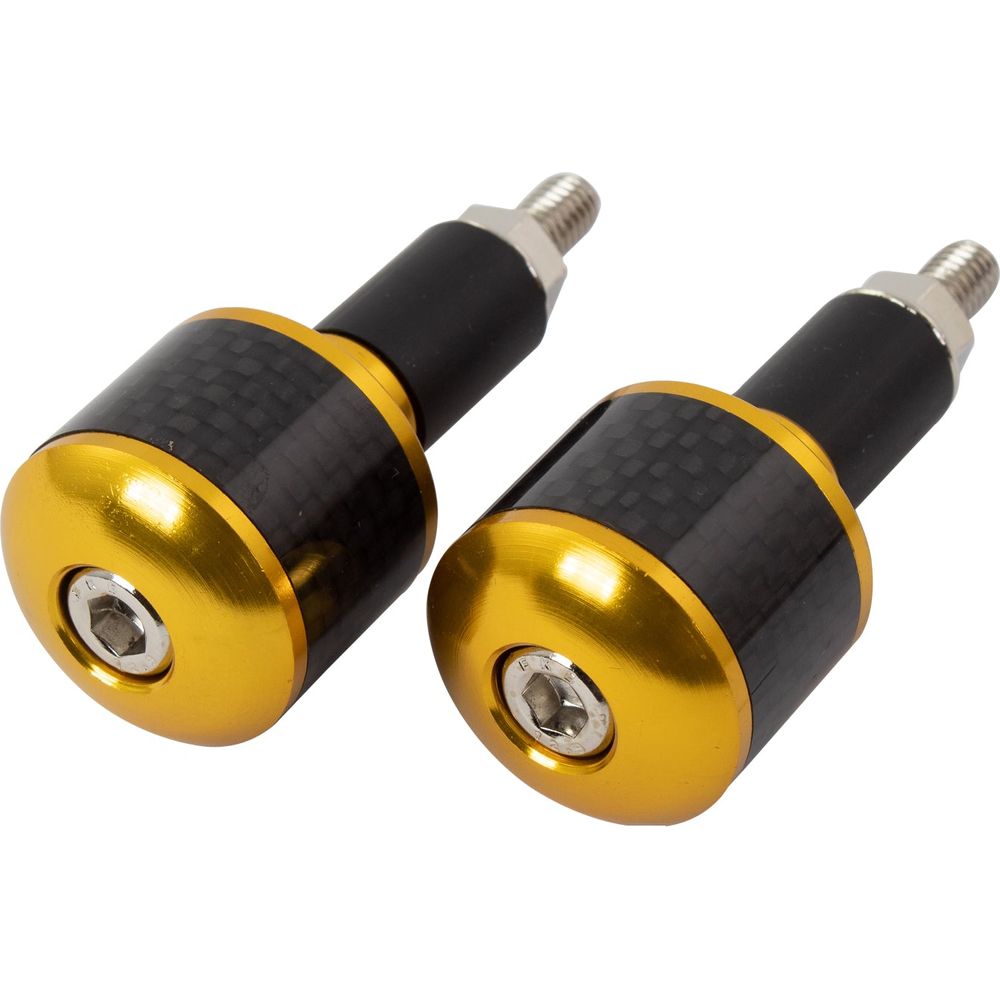 Bike It Bar Ends With Carbon Fibre Insert Gold FREE 1 YEAR Returns, FREE UK Delivery | ThrottleChimp