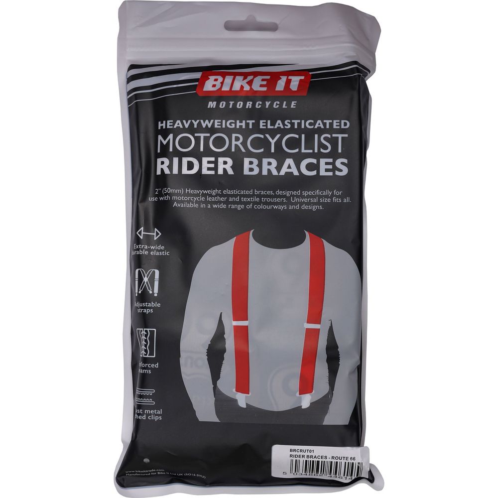 Bike It Rider Braces - Route 66 FREE 1 YEAR Returns, FREE UK Delivery | ThrottleChimp