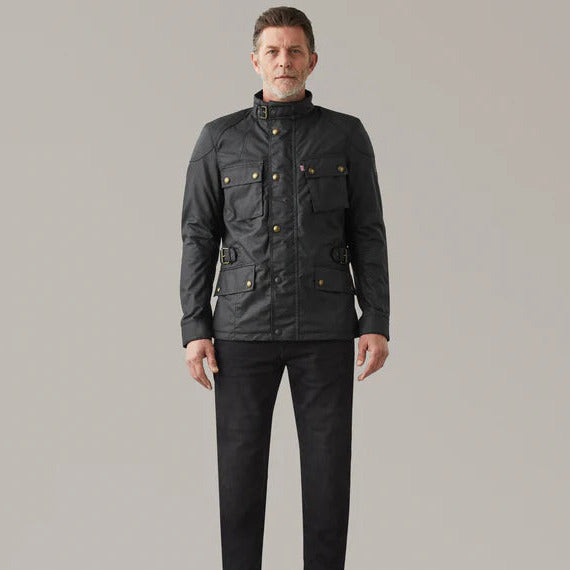 Belstaff Crosby Technical Waxed Cotton Jacket Black
