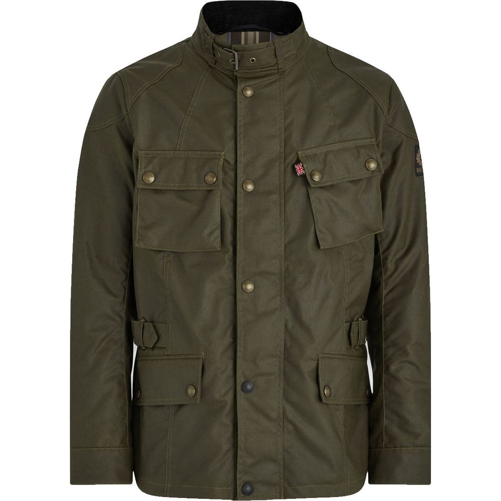Belstaff Crosby Technical Waxed Cotton Jacket Forest Green
