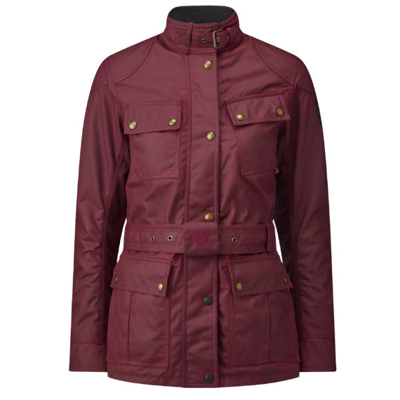 Belstaff Trialmaster Ladies Waxed Cotton Jacket Racing Red