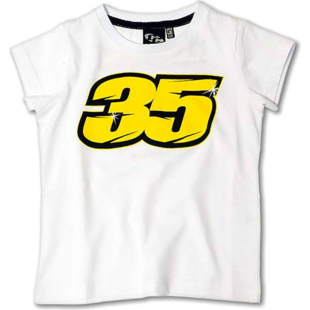 VR46 Bi Kids T-Shirt Crutchlow 35 White FREE 1 YEAR Returns, FREE UK Delivery | ThrottleChimp
