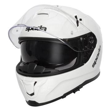 Spada SP1 Full Face Helmet White FREE 1 YEAR Returns, FREE UK Delivery | ThrottleChimp