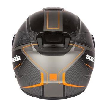 Spada SP16 Linear Full Face Helmet Matt Black / Orange / Silver FREE 1 YEAR Returns, FREE UK Delivery | ThrottleChimp
