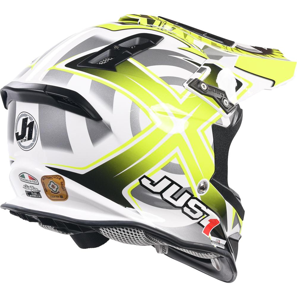Just1 J12 Carbon MX Helmet Mister X Yellow FREE 1 YEAR Returns, FREE UK Delivery | ThrottleChimp