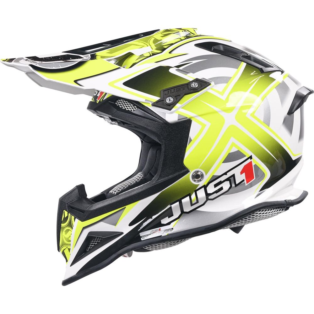 Just1 J12 Carbon MX Helmet Mister X Yellow FREE 1 YEAR Returns, FREE UK Delivery | ThrottleChimp