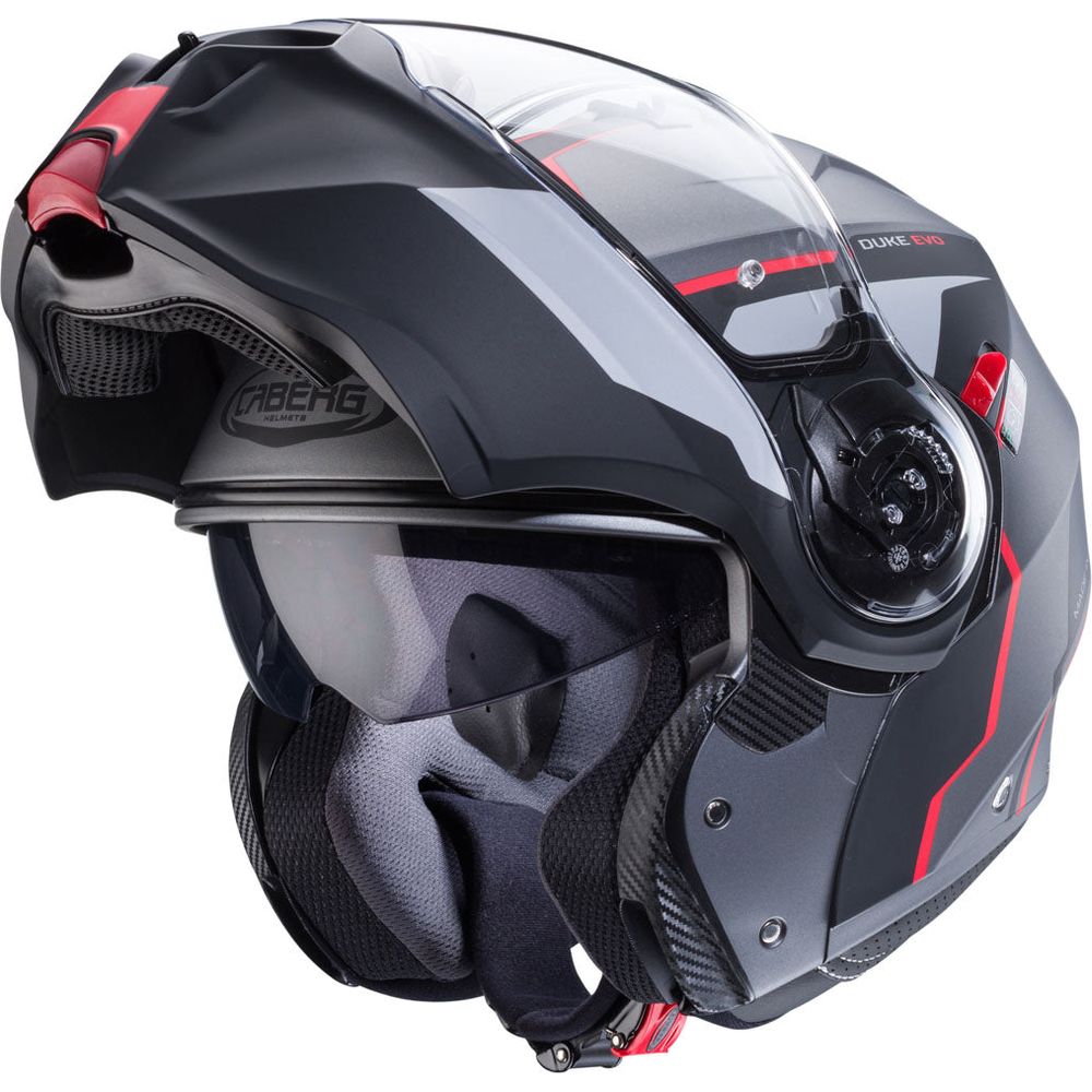 Caberg Duke Evo Move Matt Gun Metal / Black / Red