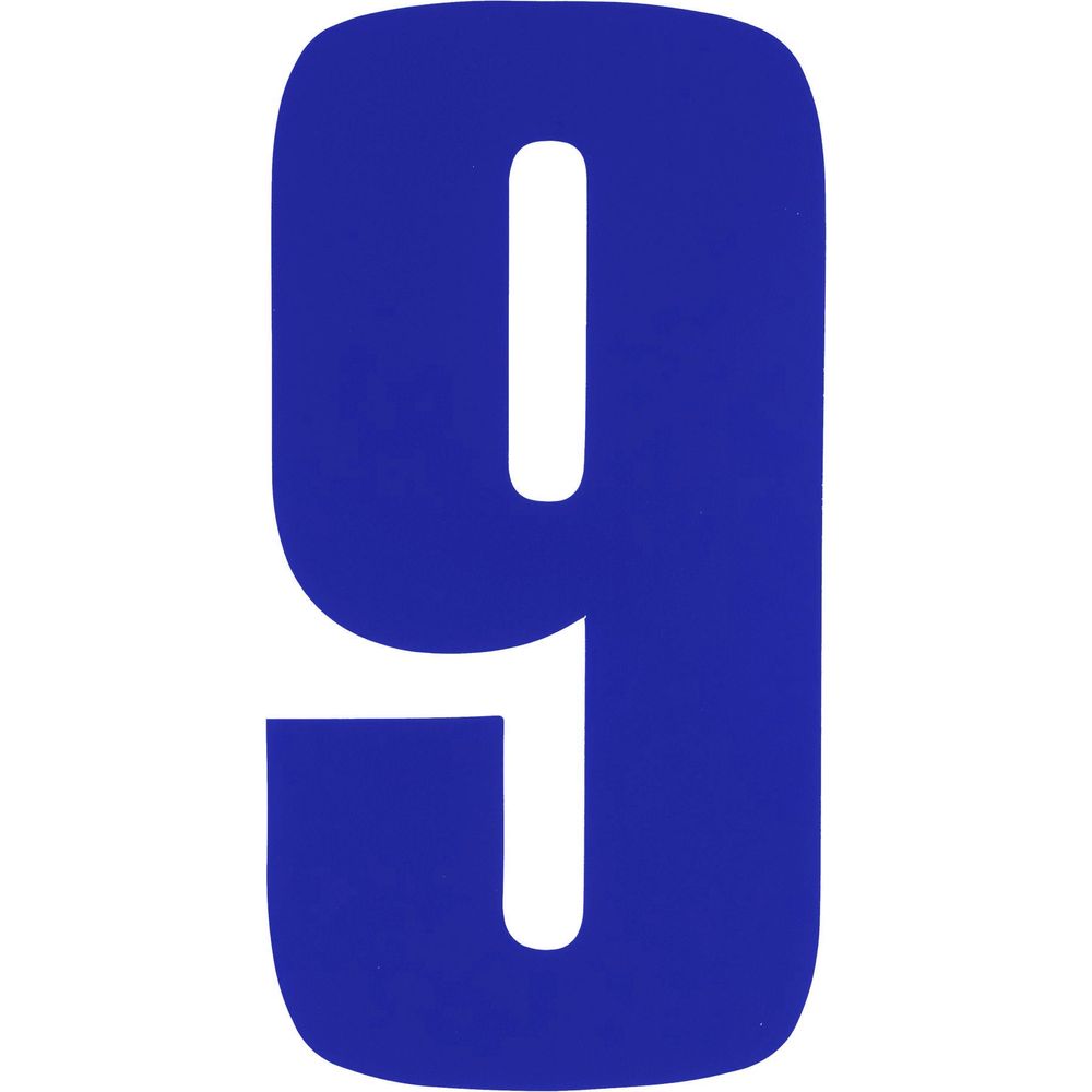 Bike It Race Numbers #9 Decal Blue FREE 1 YEAR Returns, FREE UK Delivery | ThrottleChimp