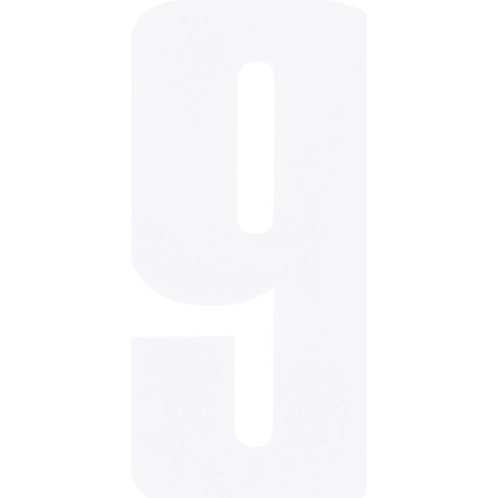 Bike It Race Numbers #9 Decal White FREE 1 YEAR Returns, FREE UK Delivery | ThrottleChimp