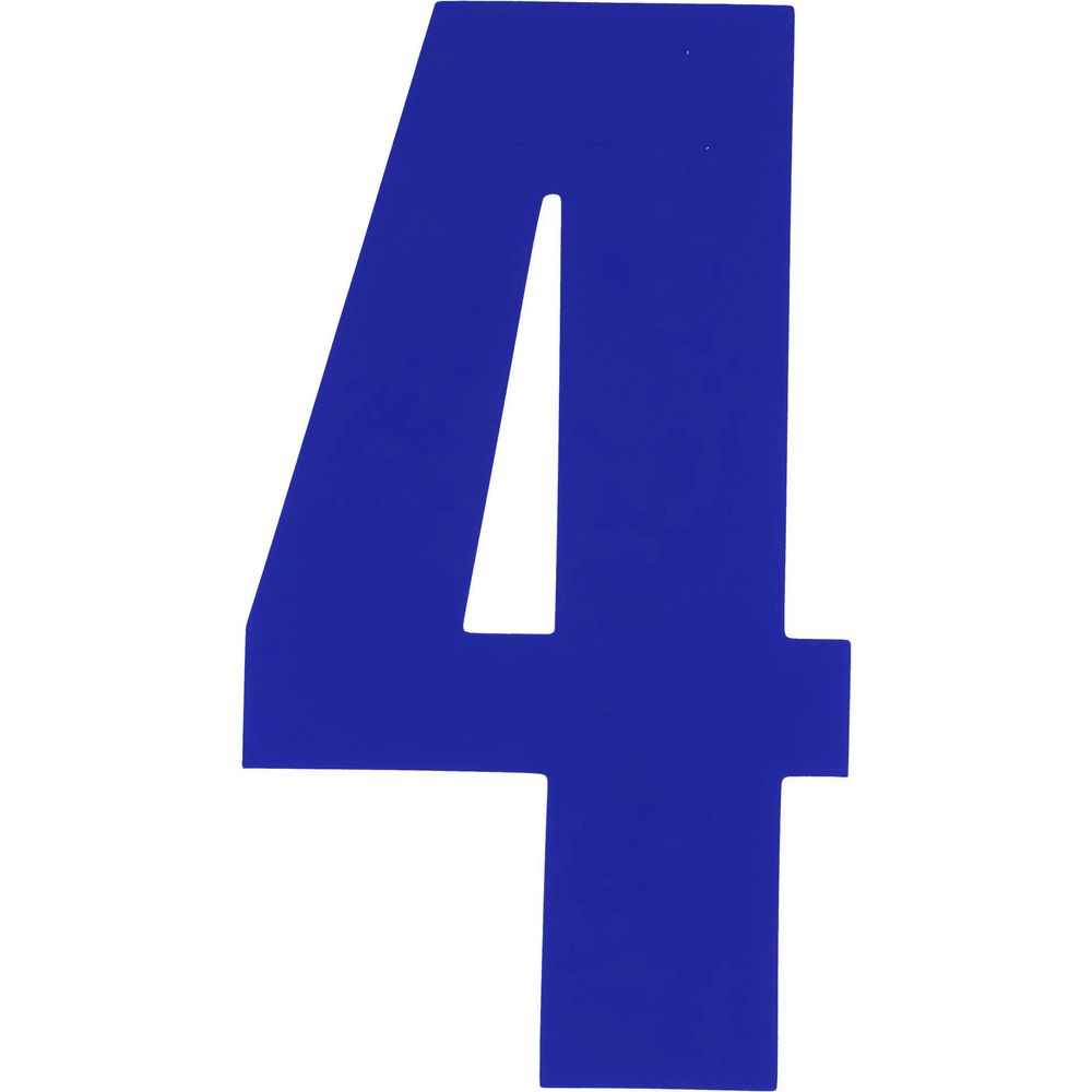 Bike It Race Numbers #4 Decal Blue FREE 1 YEAR Returns, FREE UK Delivery | ThrottleChimp