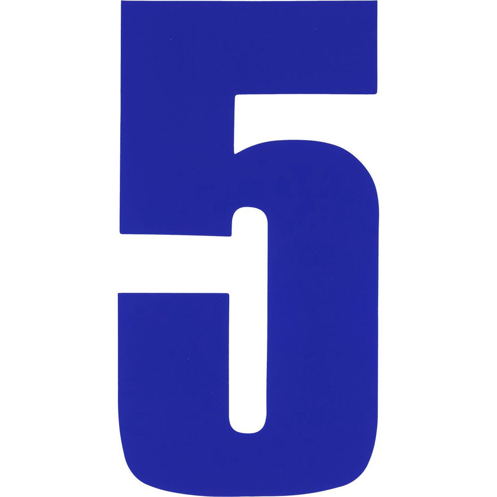 Bike It Race Numbers #5 Decal Blue FREE 1 YEAR Returns, FREE UK Delivery | ThrottleChimp