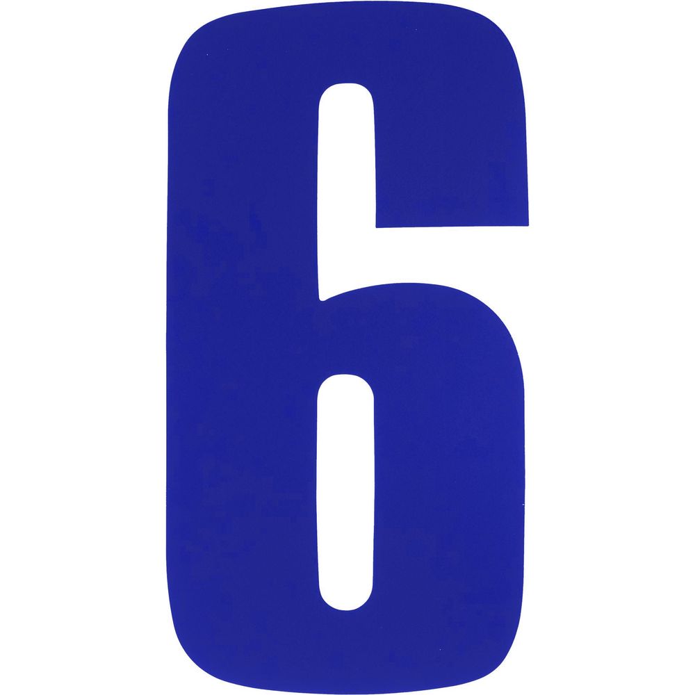 Bike It Race Numbers #6 Decal Blue FREE 1 YEAR Returns, FREE UK Delivery | ThrottleChimp