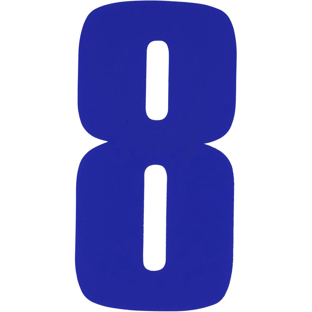 Bike It Race Numbers #8 Decal Blue FREE 1 YEAR Returns, FREE UK Delivery | ThrottleChimp