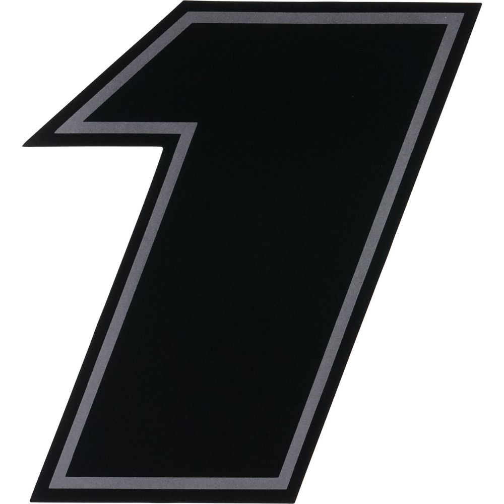 Bike It Deluxe Race Numbers #1 Decal Black FREE 1 YEAR Returns, FREE UK Delivery | ThrottleChimp
