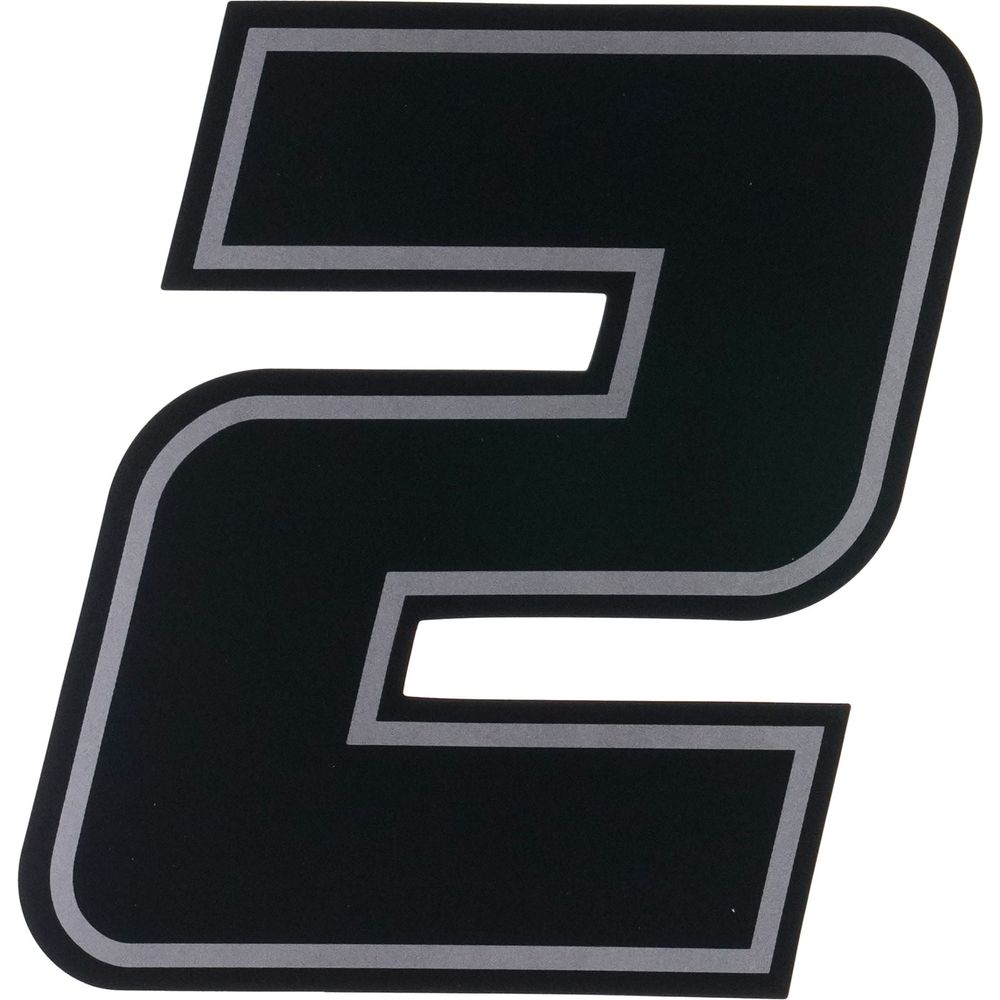Bike It Deluxe Race Numbers #2 Decal Black FREE 1 YEAR Returns, FREE UK Delivery | ThrottleChimp