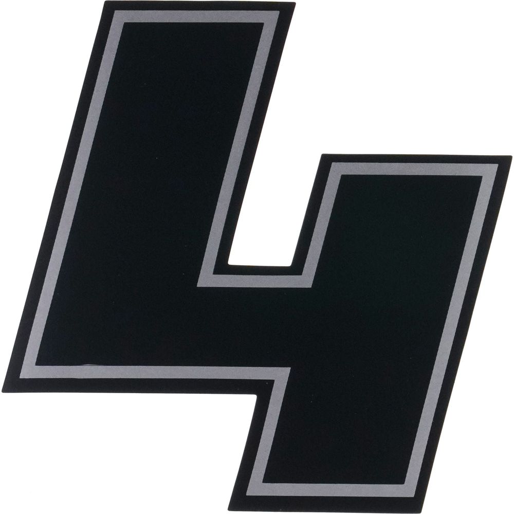 Bike It Deluxe Race Numbers #4 Decal Black FREE 1 YEAR Returns, FREE UK Delivery | ThrottleChimp