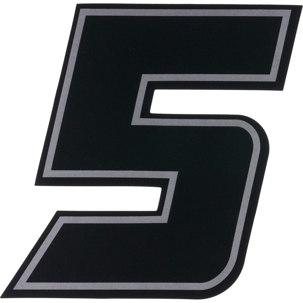 Bike It Deluxe Race Numbers #5 Decal Black FREE 1 YEAR Returns, FREE UK Delivery | ThrottleChimp