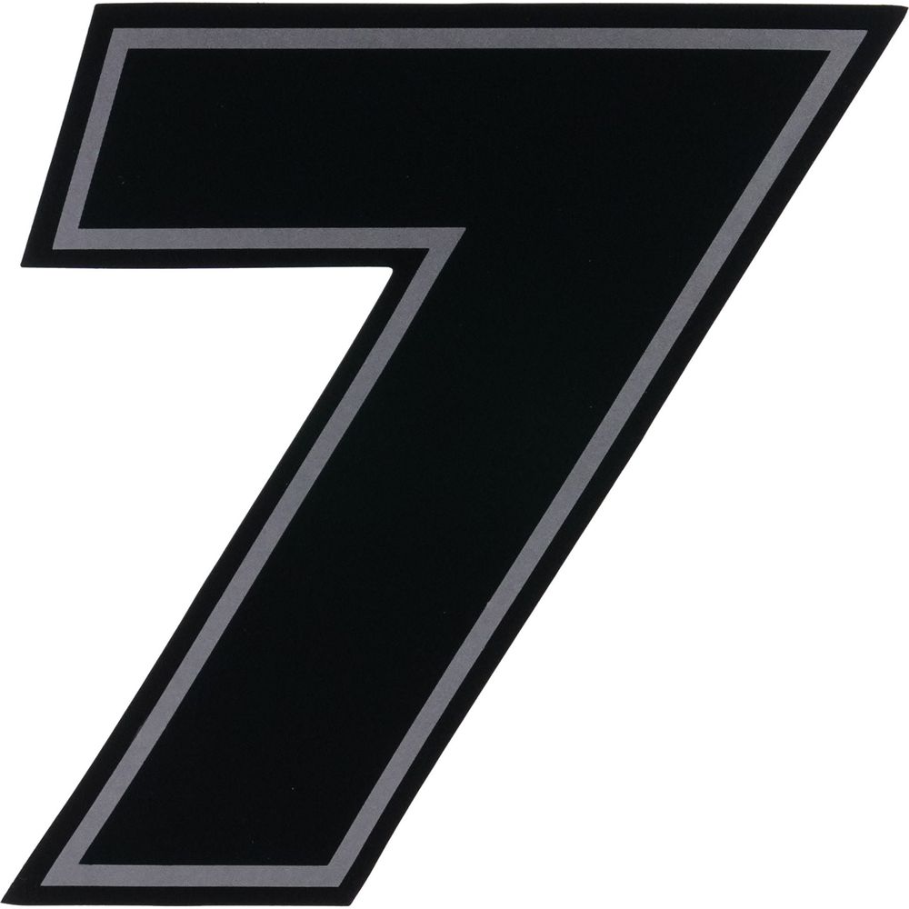 Bike It Deluxe Race Numbers #7 Decal Black FREE 1 YEAR Returns, FREE UK Delivery | ThrottleChimp