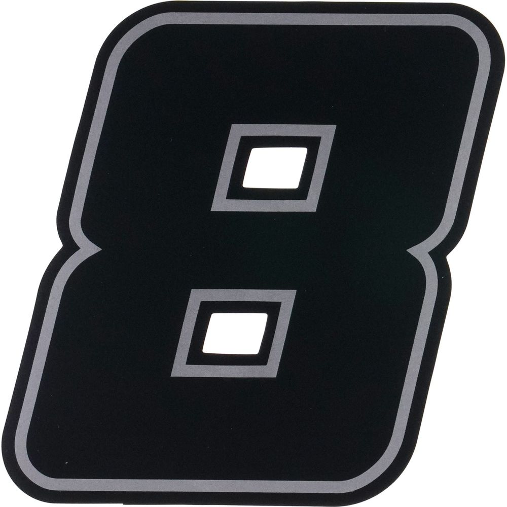 Bike It Deluxe Race Numbers #8 Decal Black FREE 1 YEAR Returns, FREE UK Delivery | ThrottleChimp