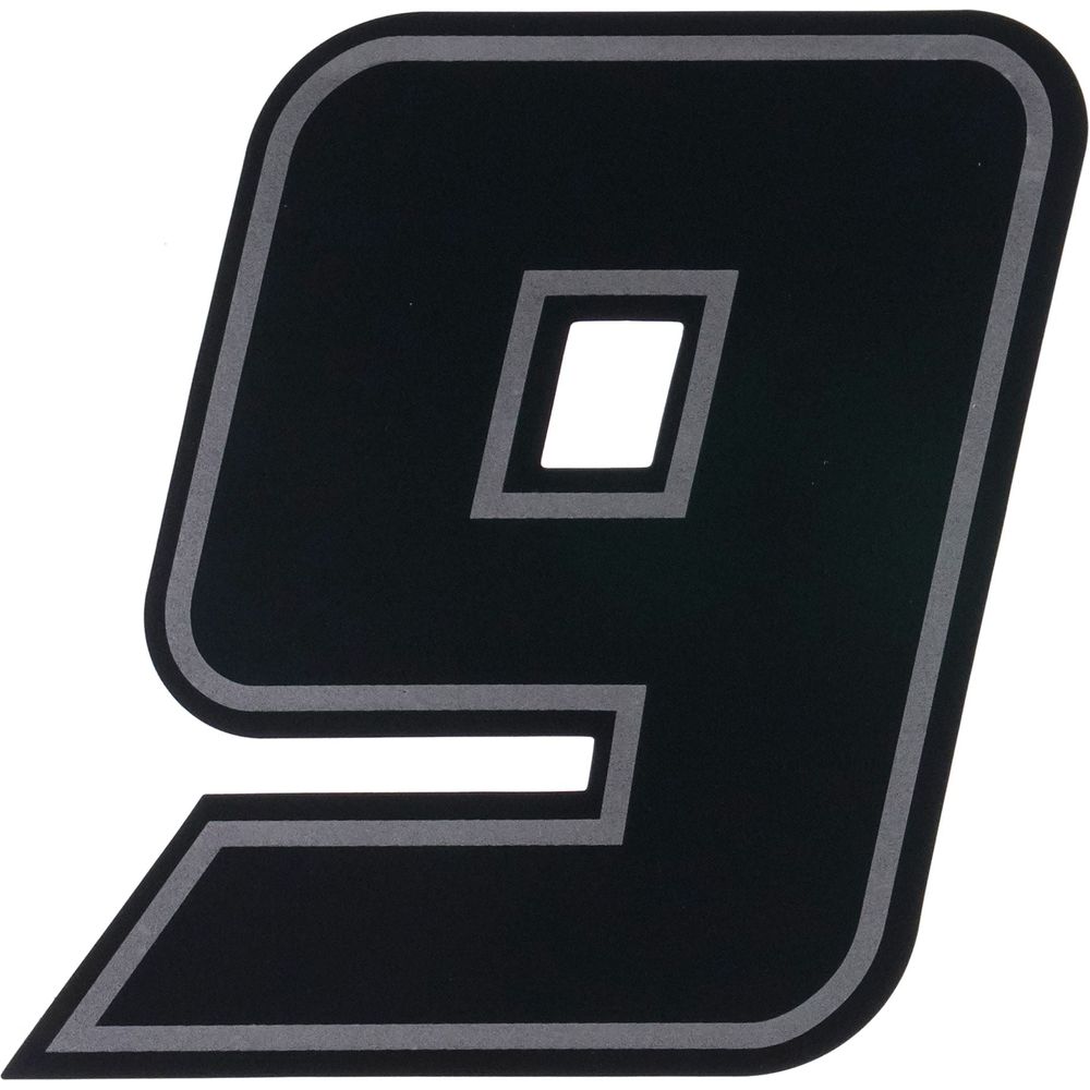 Bike It Deluxe Race Numbers #9 Decal Black FREE 1 YEAR Returns, FREE UK Delivery | ThrottleChimp