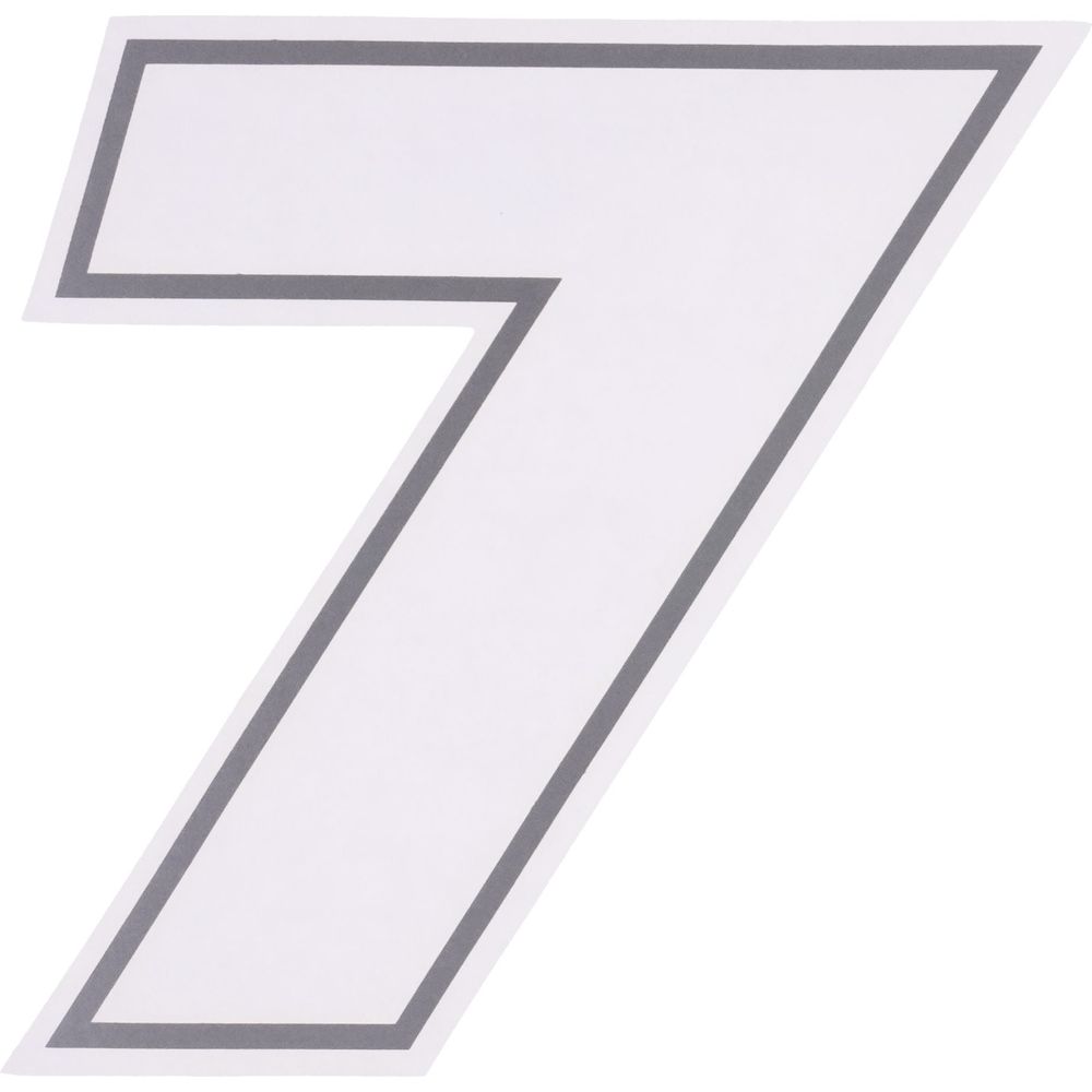 Bike It Deluxe Race Numbers #7 Decal White FREE 1 YEAR Returns, FREE UK Delivery | ThrottleChimp