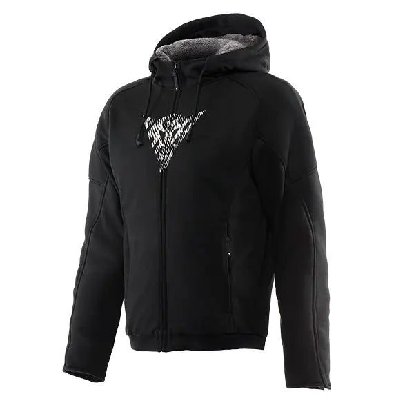 Dainese Bovisa Safety Ziper Hoodie Black / White FREE 1 YEAR Returns, FREE UK Delivery | ThrottleChimp