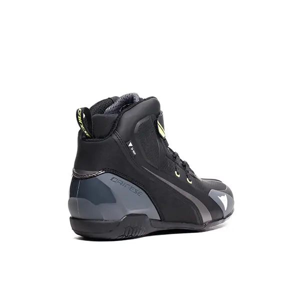 Dainese Herian D-WP Riding Shoes Black / White / Fluo Yellow FREE 1 YEAR Returns, FREE UK Delivery | ThrottleChimp