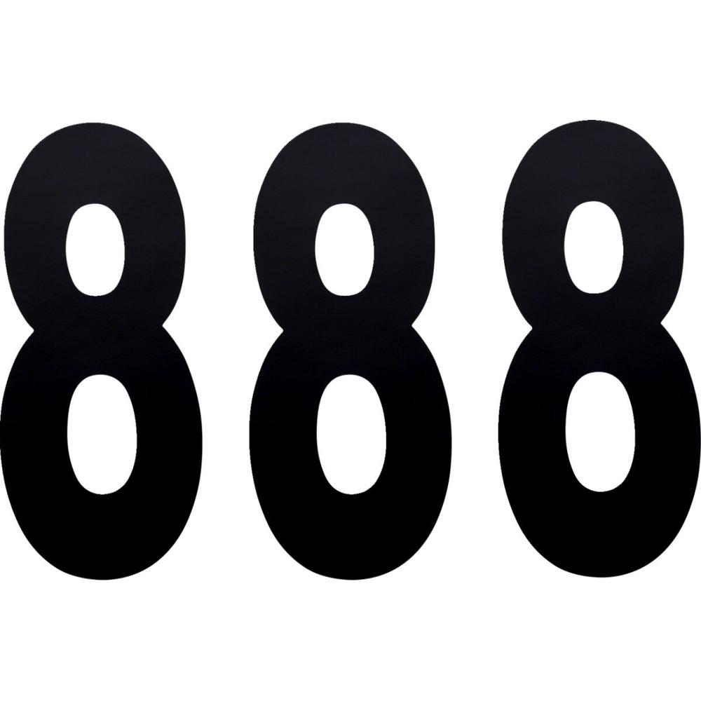 Factory Effex Standard-8 Numbers Black - 8 Inch FREE 1 YEAR Returns, FREE UK Delivery | ThrottleChimp