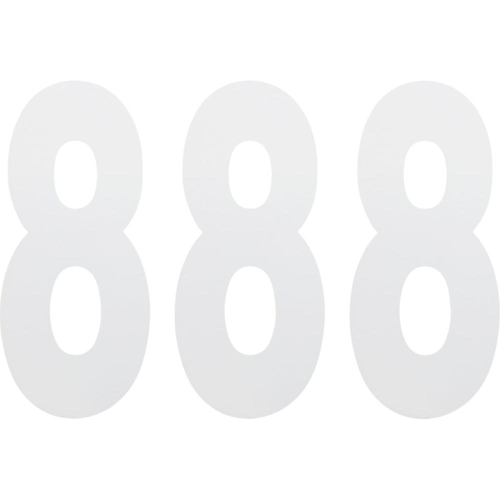 Factory Effex Standard-8 Numbers White - 8 Inch FREE 1 YEAR Returns, FREE UK Delivery | ThrottleChimp
