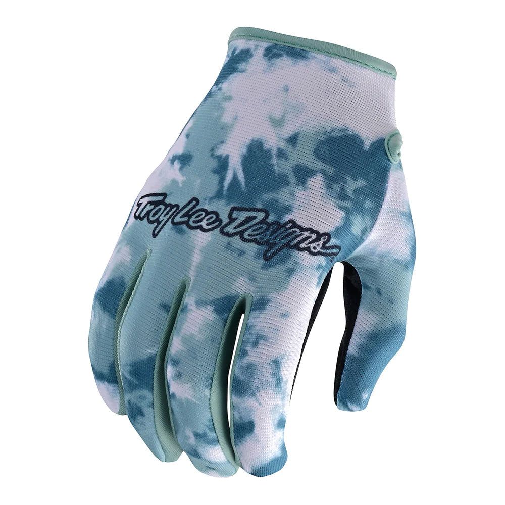 Troy Lee Designs Flowline Textile Gloves Plot Blue Haze FREE 1 YEAR Returns, FREE UK Delivery | ThrottleChimp
