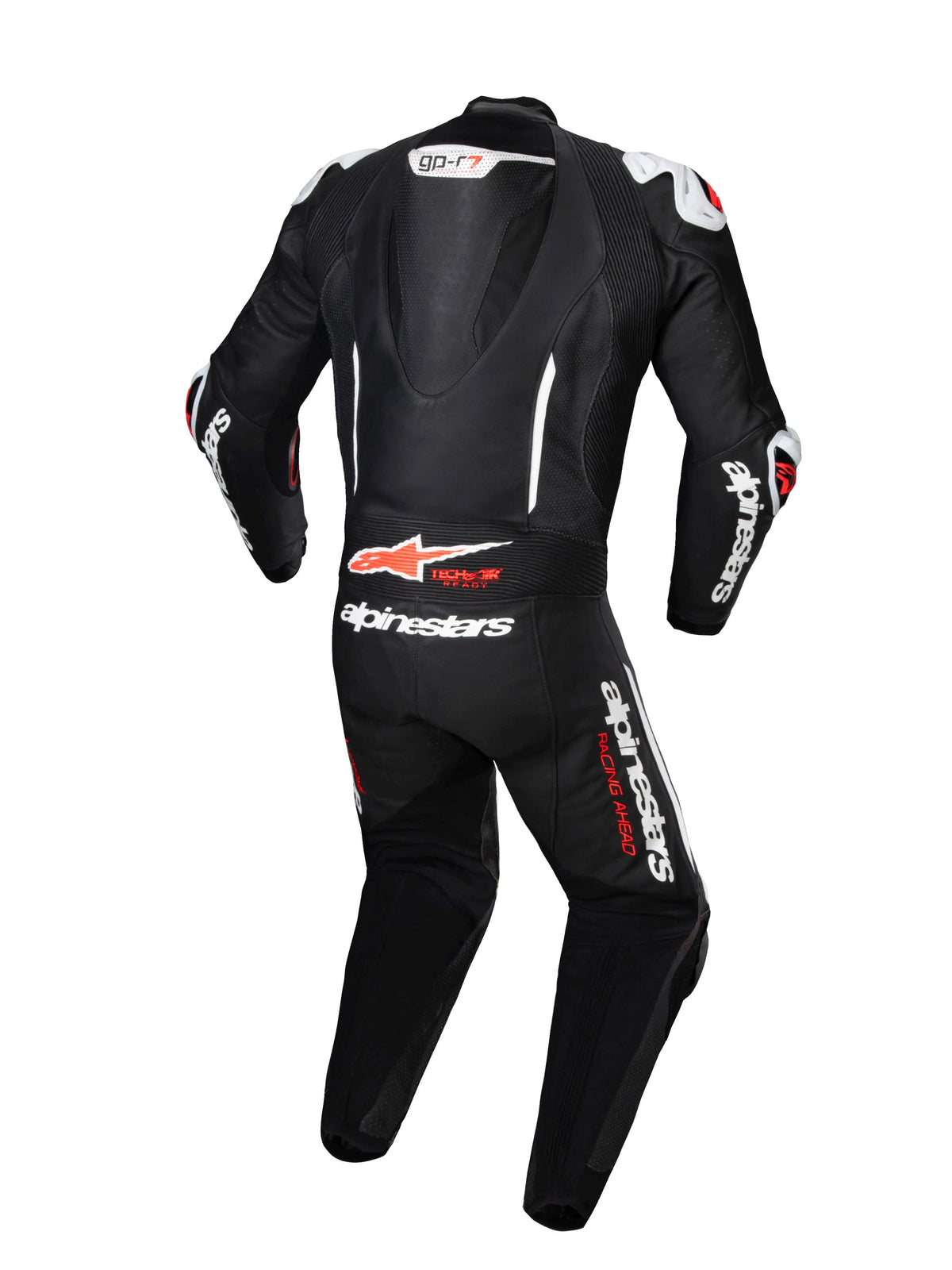Alpinestars GP-R7 One Piece Leather Suit Black / White / Fluo Red