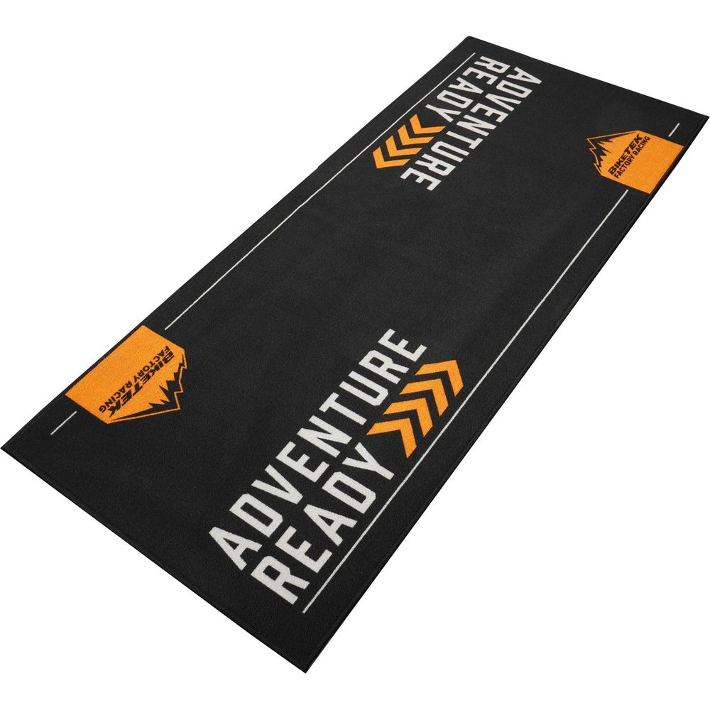 BikeTek Adventure Series Garage Mat Black / Orange FREE 1 YEAR Returns, FREE UK Delivery | ThrottleChimp