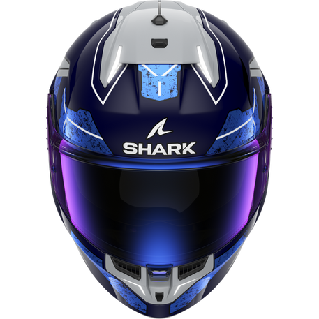 Shark Skwal i3 Full Face Helmet Rhad Blue / Chrome / Silver FREE 1 YEAR Returns, FREE UK Delivery | ThrottleChimp