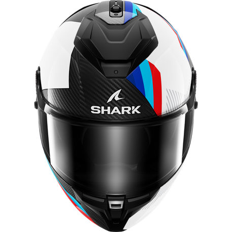 Shark Spartan GT PRO Carbon Full Face Helmet Dokhta White / Blue / Red FREE 1 YEAR Returns, FREE UK Delivery | ThrottleChimp